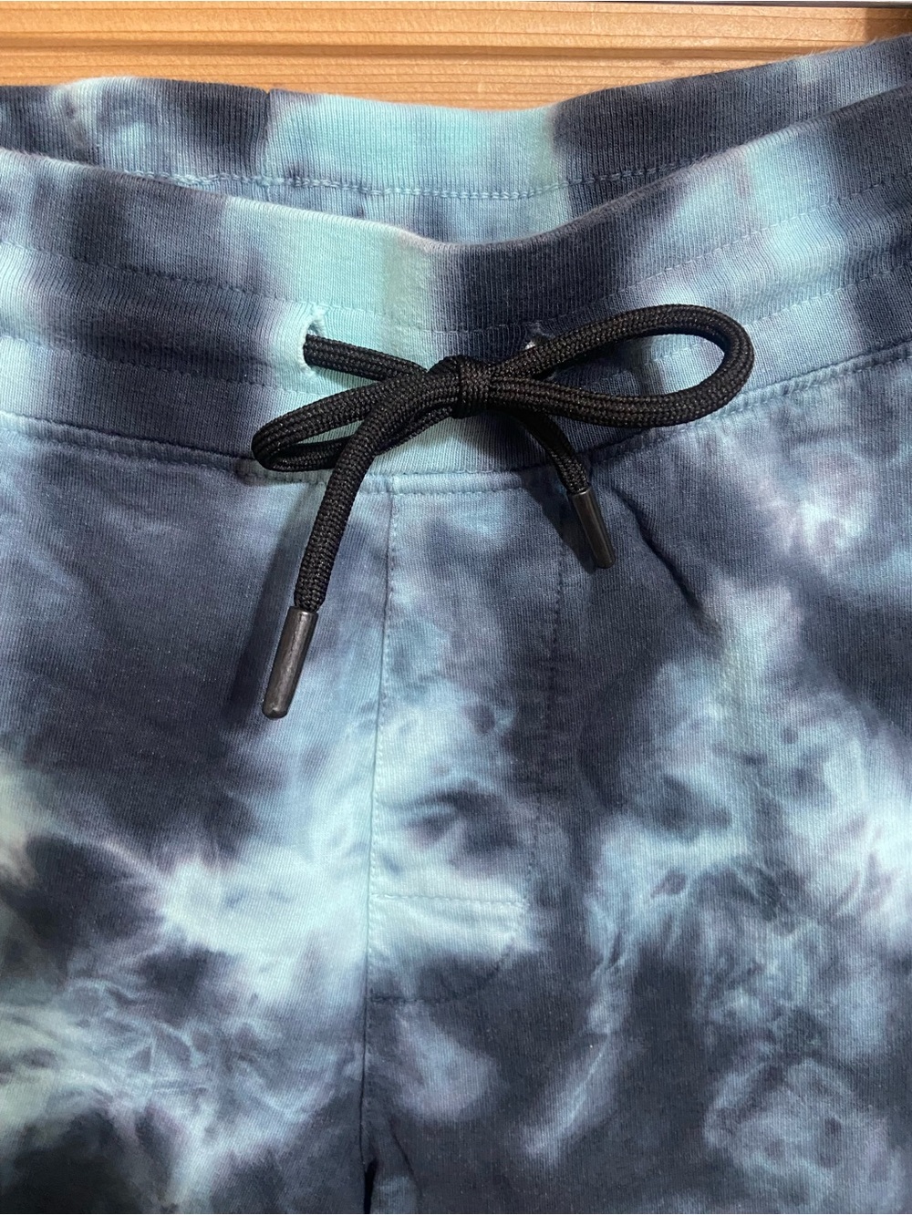 WXYZ Mfg. Co. Blue Tie-Dye Shorts with Drawstring - Picture 3 of 7